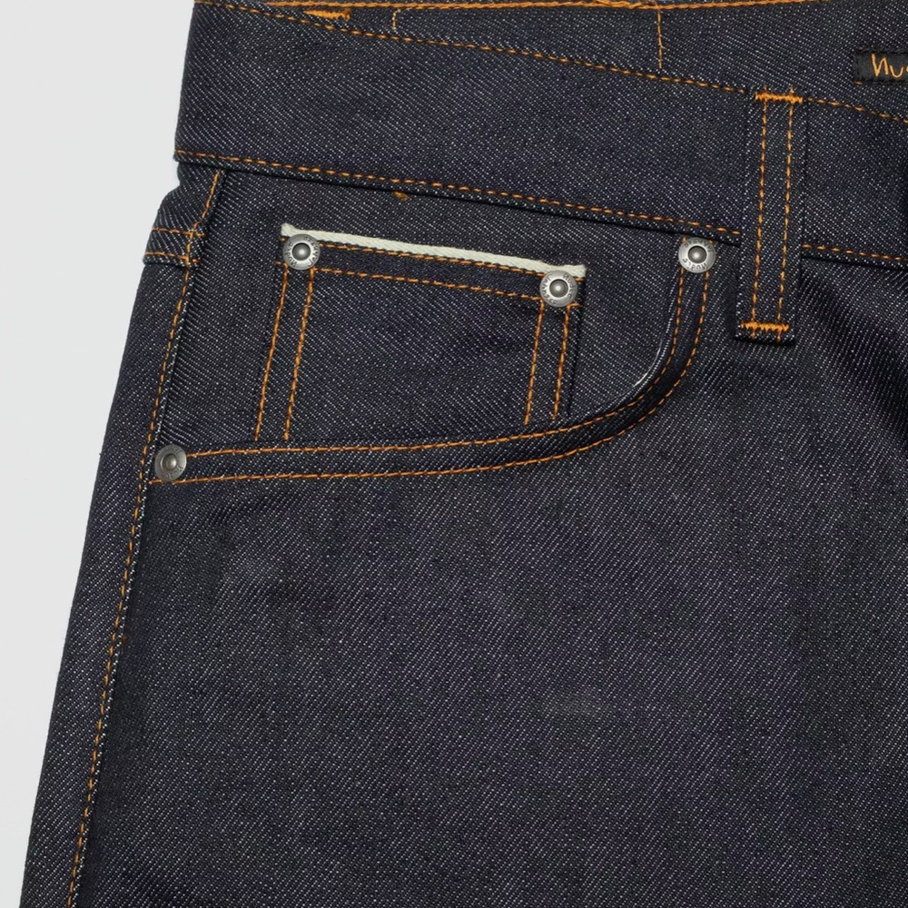 NUDIE JEANS Selvedge Denim tapered leg Rigid Steady Eddie II Denim Size 32 - Picture 3 of 16
